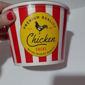 Socks in Red and White Stripes